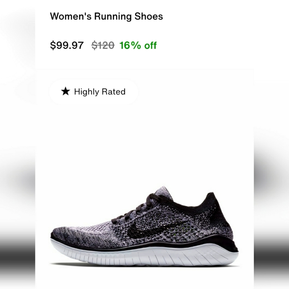 Nike Free RN Flyknit Shoe womens size 10